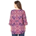 thumbnail image 3 of Catherines Women's Plus Size Petite Georgette Buttonfront Tie Sleeve Cafe Blouse, 3 of 5