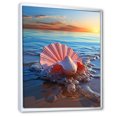 thumbnail image 2 of Designart "Sunset Shell Elegance II" Seashell Floater Framed Canvas Wall Art, 2 of 5