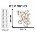 thumbnail image 2 of Mr. & Mrs. Sign Unfinished Wood Cutout Home Decor DIY Wedding 24" / 1/2", 2 of 3