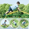 thumbnail image 3 of EUROCO 1000LBS 13 FT Geometric Outdoor Dome Climber for 5-7 Kids, Jungle Gym with Hammock for Kids Outdoor Play Equipment , Anti-Rust, UV Resistant, Easy Assembly, Age3+, Yellow, 3 of 8