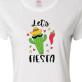 thumbnail image 4 of Inktastic Cinco De Mayo Let's Fiesta Cute Cactus with Sombrero Women's T-Shirt, 4 of 5