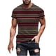 thumbnail image 2 of Tops para hombre, blusas y camisas de manga corta con cuello redondo para hombre, blusas de manga corta con cuello redondo y estampado de rayas para hombre, blusa para hombre, 2 of 5