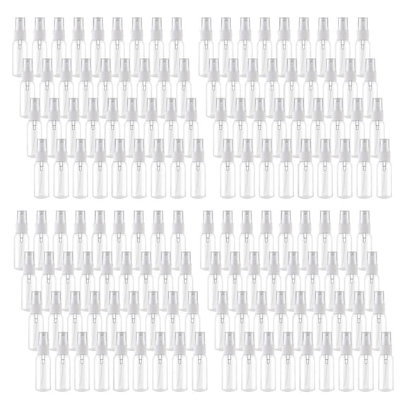 144Pcs 30Ml/1Oz Mini Fine Mist Bottles Refillable Bottles Small Empty Clear Plastic Travel Size Bottles,144 x 30ml Spray Bottle,Transparent & white