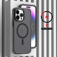thumbnail image 4 of Funda TEKKU Matte Color para iPhone 15 PRO Trans Negra compatible con MagSafe, 4 of 5