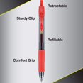 thumbnail image 3 of Pilot , Stylos à Bille Roulante Gel G2 Premium, Pointe Fine 0,7 mm, Rouge, Lot de 8, 3 of 4
