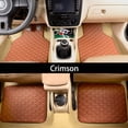 thumbnail image 4 of 4 Pieces Car Floor Mats Car Floor Automotive Interior Liner Foot Pad Decorative Carpet Front Rear Decoration Washable Reusable Mat Brown, 4 of 9