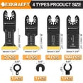 thumbnail image 2 of Juego de cuchillas oscilantes EXKRAEFT 110 PCS Titanium Universal, 2 of 8