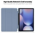 thumbnail image 6 of ELEHOLD Tri-Fold Folio Case for Samsung Galaxy Tab S10+ ,with Auto Wake/Sleep Kickstand Function Pen Holder Shockproof Protective Leather Cover, Purple, 6 of 10