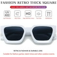 thumbnail image 7 of Square Sunglasses for Women Men Square Thick Frame Sun Glasses Simple Designer Style Shades, 7 of 7