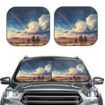 thumbnail image 2 of Fotbe Western Desert Cloud Cowboy Juego de 2 Piezas de Parasoles para Parabrisas | Bloqueador Solar para Auto | Accesorios Plegables para Protección Solar Interior-Large, 2 of 6