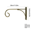 thumbnail image 3 of Heavy Duty Metal Wall Mount Hanging Vegetation Bracket Black Decorative Scroll Hook For Flower Baskets Lanterns Bird Feeders, 3 of 6