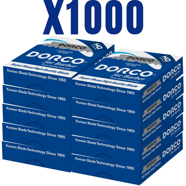 Cuchillas de Afeitar DORCO Paquete de 1000 Unidades de Filo Simple