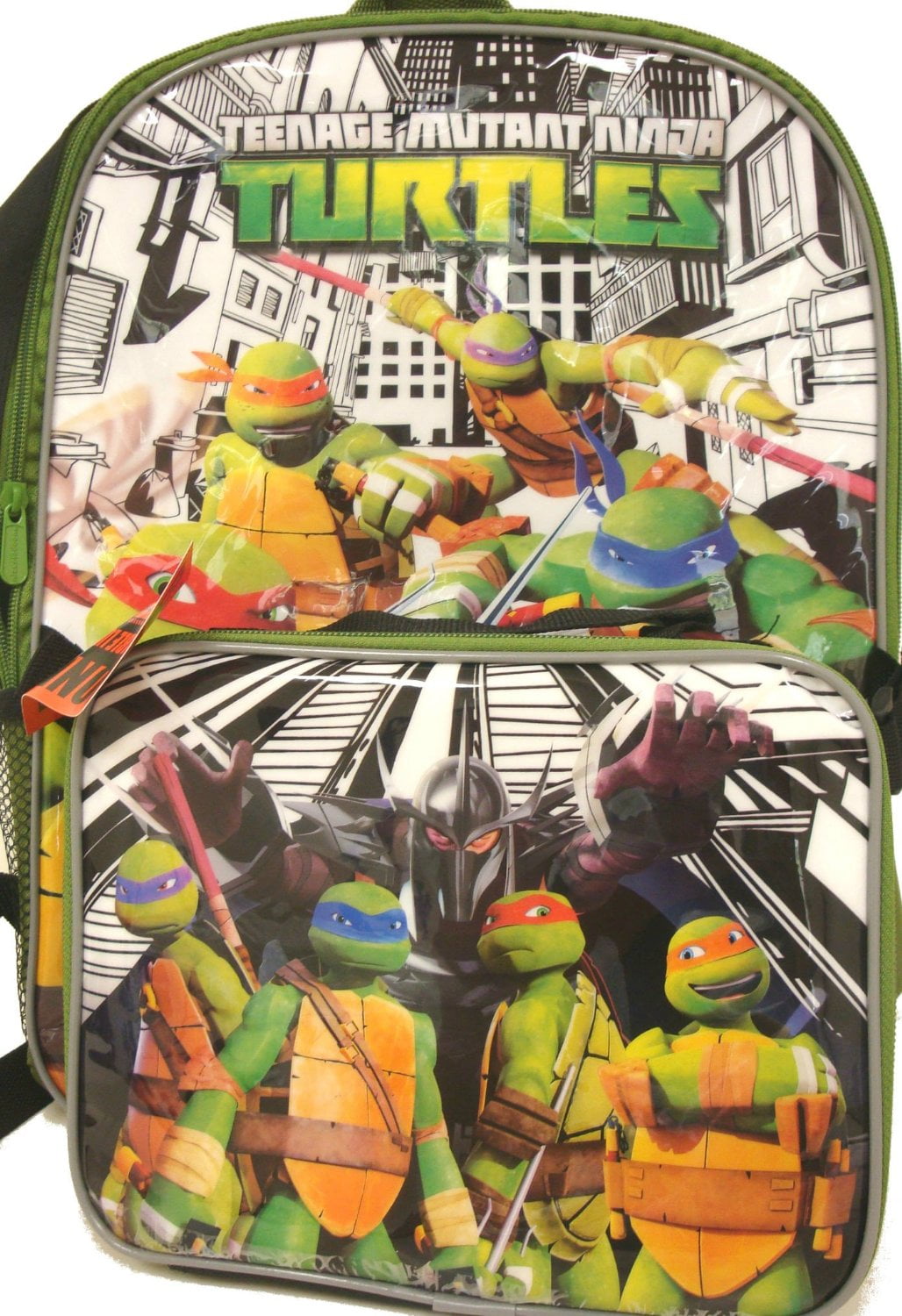Backpack Teenage Mutant Ninja Turtles TMNT White City w Lunch Bag 367304
