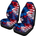 thumbnail image 5 of Uourmeti American Flag Floral Print Automotive Vehicle Seat Cover Breathable Car Seat Cover Sets, Interior Compatible with Truck Trucks, 5 of 10