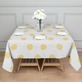 thumbnail image 3 of Christmas Square Tablecloth 52x52 Inch – Waterproof Polyester Printed Table Cover, Wrinkle Resistant & Washable for Kitchen Dining Picnic Party Decor, Single-v4-15, White, 3 of 6