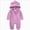 A18-Purple, variant on boobe Baby And Winter Colorblocking Hooded Bodysuit Crawling Suit Smocked Romper Baby Girl