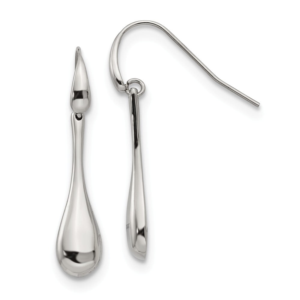 Stainless Steel Shepherds Hook Earrings 34mm x 7mm