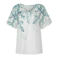 thumbnail image 4 of Cathalem Womens Summer Shirt 2024 Summer Ribbed Knit Slim Fitted Basic Solid Color Tee Tops,White L, 4 of 5