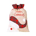 thumbnail image 1 of Christmas Candy Gift Bag With Drawstring Santa Claus Pattern Reusable Gift Tote Bag Happy Hanging, 1 of 8