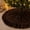 Dark Brown Ruffled, variant on Velvet Christmas Tree Skirt with Ruffled Edge & 3 Bow Ties, 60-Inch Round Vintage Pleated Xmas Tree Mat Base Cover for Holiday Home Party Christmas Decorations