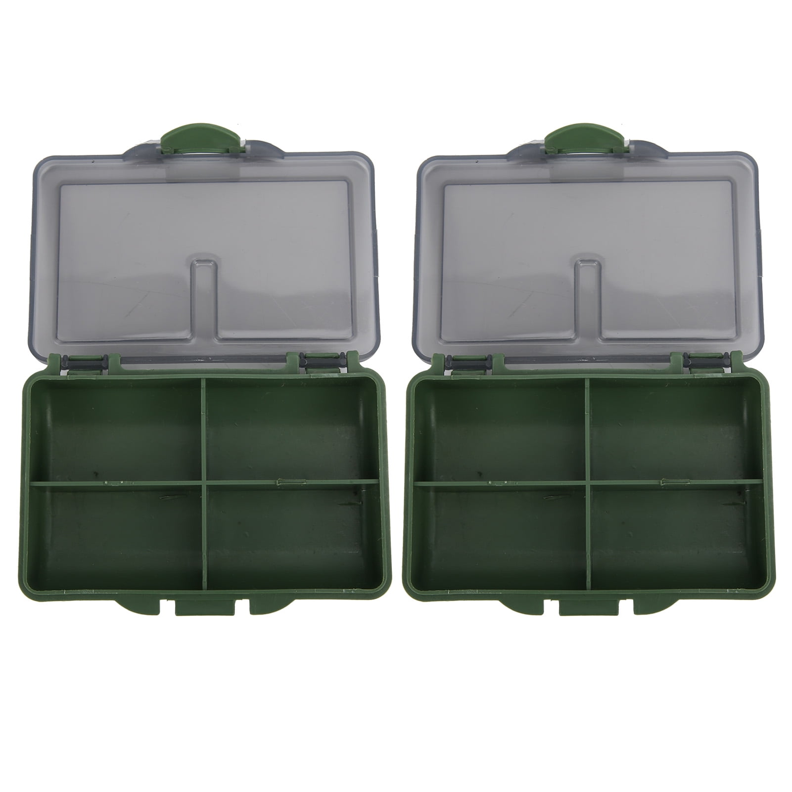 2Pcs Fishing Hook Bait Gadget Box Mini PP Storage Box Case for