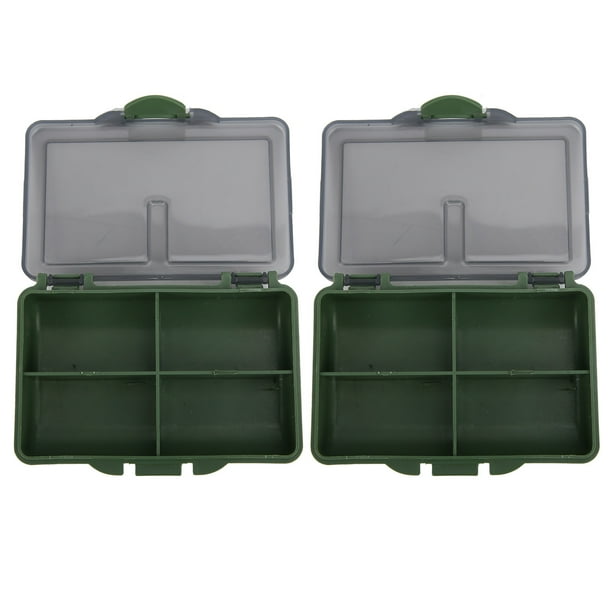 Cajas para señuelos de pesca NikouMX 2 piezas Mini caja de almacenamiento para cebo de anzuelo de pesca