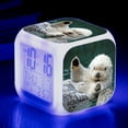 thumbnail image 2 of Otter LED large screen digital seven-color changing cute mini alarm clock multi-functional creative electronic clock, 2 of 6
