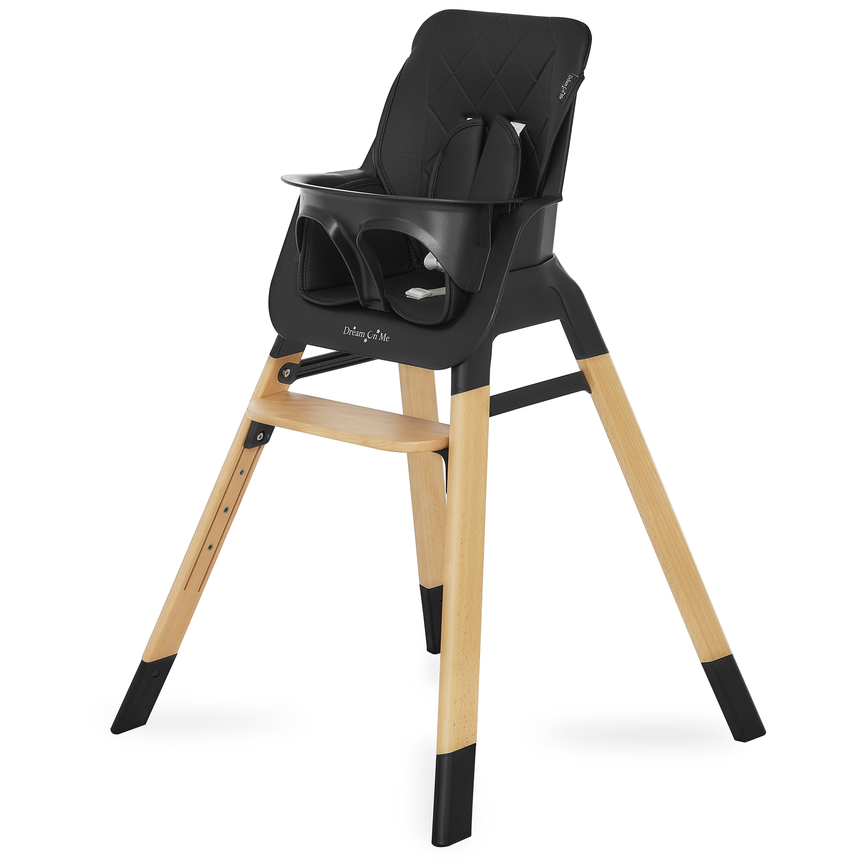 Dream on Me Nibble Wooden Highchair | Compact High Chair | Light Weight | Portable |Removable Seat Cover I Adjustable Tray I Baby and Toddler