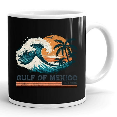 

Gulf Of Mexico Est 1550 Vintage Gift Ceramic Mug 11oz (White;11oz)