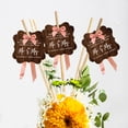 thumbnail image 2 of Koyal Wholesale Rustic Wood Fancy Frame Wedding Ribbon Wand Favor Tags, Wave Your Wand With Joy & Laughter, 96-Pack, 2 of 5