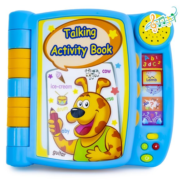 Libro de actividades parlantes Boxiki para niños de 2 años o más con sonido, 5 actividades