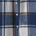 thumbnail image 5 of Aimik Hanes Mens Flannel Shirts Jackets Casual Shackets Button Down Long Sleeve Plaid Shirt Lightweight Jackets with Pockets-Blue S, 5 of 5