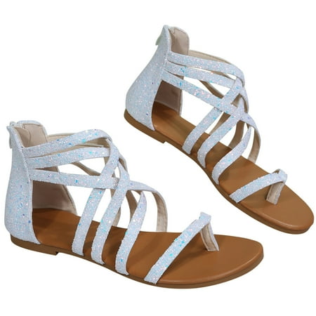 

Vedolay Women s Platform Sandal Women s Summer Wedge Closed Toe Braided Buckle Sandals Silver 7.5