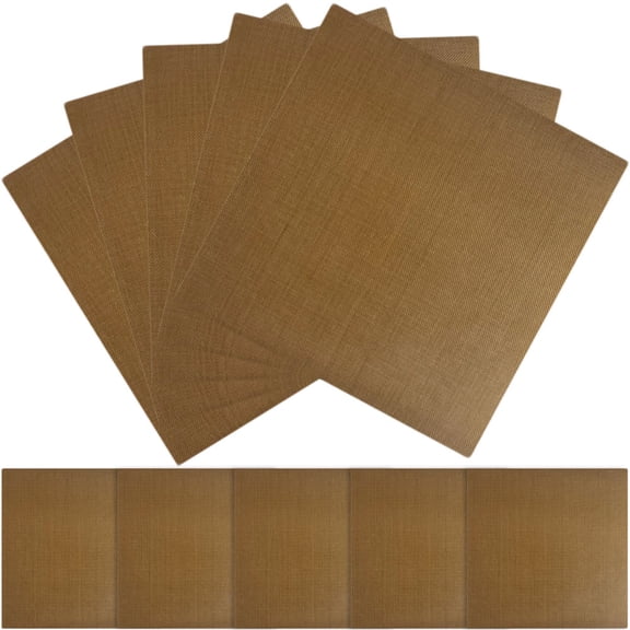 FENGGUIQU 10pcs Hot Mat for Hair Tools Sticker Light Brown Heat Insulation Home Use Women