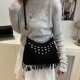 thumbnail image 4 of XINXIAOO Women's Retro Messenger Bag with Fringe & Studs, Casual Crossbody Shoulder Purse for Daily Use, 4 of 6