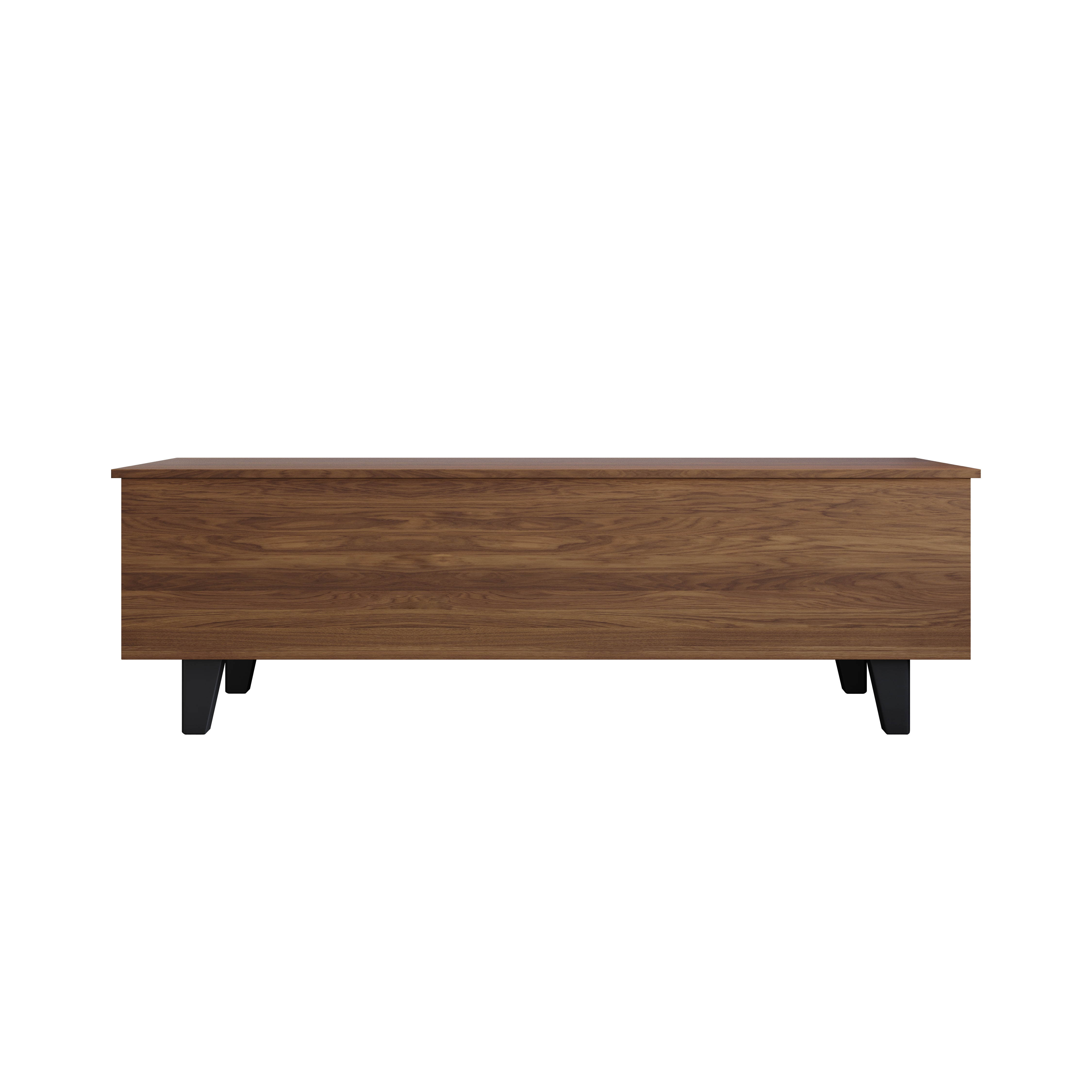 Home Design Auburn Storage Cabinet Bench with Hidden Compartment, Sturdy Construction, Multi-Purpose Design for Entryway, Bedroom, or Living Room, Brown