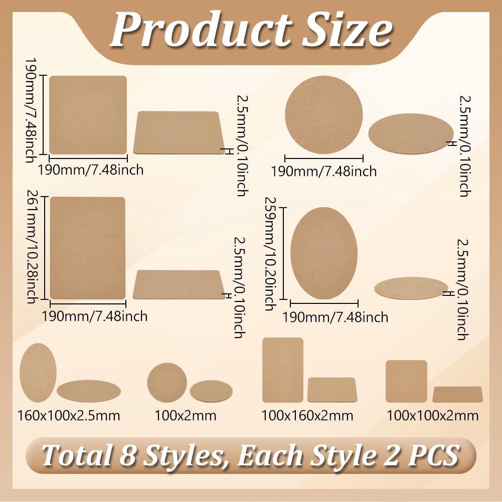 16Pcs 8 Styles Flat Round Pottery Wheel Bat Pottery Bat Clay Board Sculpture Base Clay Tool Ceramic Pottery Bats Arts Ceramics Pottery Tools for Pottery Wheel Clay Wedging Board colorful