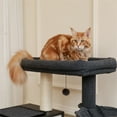 thumbnail image 6 of Pefilos 56" Modern Wood Cat Tree for Indoor with Litter Box Enclosure and Cat Condo, Large Cat Tree Tower, Black, 6 of 8