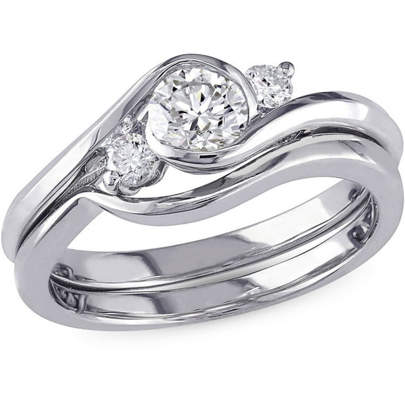 Everly Women's Diamond 10k White Gold Bridal Set