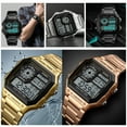 thumbnail image 3 of Reloj, Reloj digital para hombre Cronómetro Cuenta regresiva Alarma Reloj luminoso Tomshoo Silver, 3 of 7