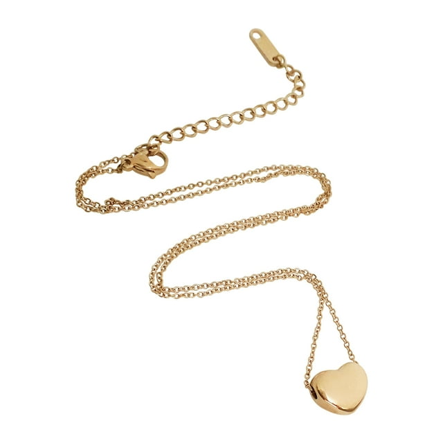 Collar corazón MOLA acero inoxidable con baño de oro