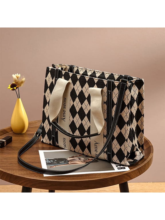 Women's Tote Bag Geometric Graphic Square Bag Handle Bag Shoulder Bag Fashion