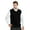Black, variant on Men Business V-Neck Knitted Sweater Vest, Cotton Fit Casual Solid Plain Sleeveless Pullover-Navy-L