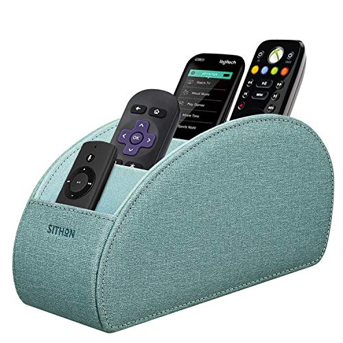 5 Compartments All-in-One/ Remote Control Holder,PU Leather Butterfly Floral Mosaic Organization and Storage for DVD//Blu-Ray//Media Player//Heater Controllers Remote Control Organizer