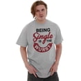 thumbnail image 3 of Funny Being Single Is The Wurst Men's Graphic T Shirt Tees Brisco Brands S, 3 of 6