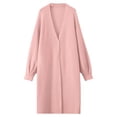 thumbnail image 4 of Ediodpoh Long Cardigans for Women Sweater Coat Casual Loose Knit Button Front Open Front Oversized Fall Winter Outwear Pink M, 4 of 5