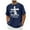 A Navy, variant on Idoravan Summer 2025 Summer Clothes for Men T-Shirt Men's Casual Short Sleeve Easter Print Crew-neck Top Short Sleeve Crew-neck Top/shirt