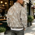 thumbnail image 5 of Havenx Mens Flannel Quarter Zip Up Pullover Long Sleeve Collared Pullover Sweater Mock Neck Camouflage Print Sweatshirt 2026 Fall Winter Casual Lightweight Soft Sweater Tops,Khaki XL, 5 of 7