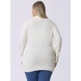 thumbnail image 4 of DARING DIVA Women's Plus Size Classic Cardigan Sweaters 1X White, 4 of 6