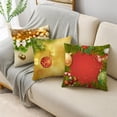 thumbnail image 4 of Fundas de almohada navideñas de bienvenida para sofá, decoración del hogar, Bolas brillantes doradas, Poinsettia, 40 cm, 45 cm, 50cm, 4 of 4